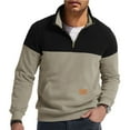 thumbnail image 2 of Awdenio Sweatshirts for Men Quarter Zip Pullover Pullover Long Sleeve Stand Collar Sweater Color Block Sweatshirt, 2 of 5