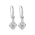 thumbnail image 1 of Pendientes Con Tachuelas De Diamantes, Pendientes Largos Creativos De Cuatro Hojas, Ganchos Para Las Orejas, Joyería Para Mujer, Regalos De Cumpleaños Y Navidad Para Mujeres Y Niñas Cateissary AP006754-02, 1 of 6