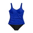 thumbnail image 3 of Oplxuo Two Piece Swimsuit Women Tummy Control Tankini Bathing Suit Full Coverage Slim Swim Suits Modest Swimwear with Bottom, 3 of 4