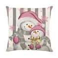 thumbnail image 2 of Wishrage Merry Christmas Throw Pillow Covers Snowman Pillow Covers Let It Snow Cushion Cases for Holiday Farmhouse Home Sofa Couch, 2 of 5