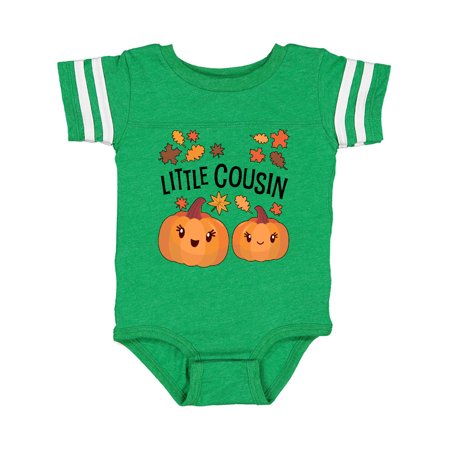 

Inktastic Little Cousin Pumpkins with Fall Leaves Gift Baby Boy or Baby Girl Bodysuit