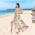 thumbnail image 6 of FORMRS Womens Long Sarong Beach Wrap Semi-Sheer Bikini Skirt Bathing Swimsuit Cover Up, Deer Pattern, 6 of 7