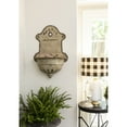 thumbnail image 3 of Creative Co-Op Metal Wall-Mounted Planter with Distressed Finish, Cream, 3 of 10