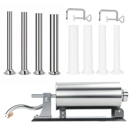 

Wharick 3L Sausage Makers Stainless Steel Sausage Stuffer Homemade Manual Meat Filling Machine with 8 Stuffing Tubes for Kitchen & Commercial Use