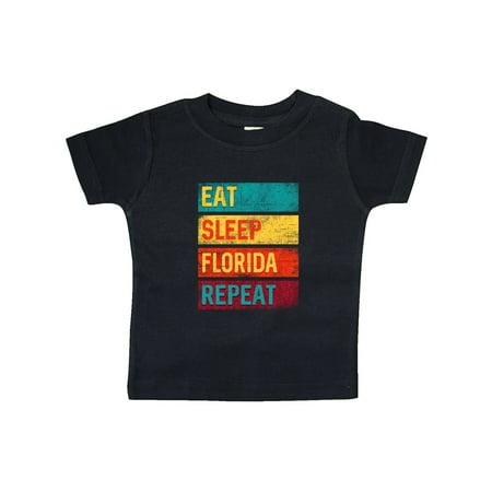 

Inktastic Eat Sleep Florida Repeat Vacation Gift Baby Boy or Baby Girl T-Shirt