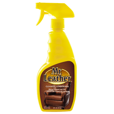 Mr. Leather Cleaner and Conditioner (16 oz) - Safe for All Leather & Vinyl - Hydrate and Shine with Water-Repellent Protection for Couches, Car Interior, Shoes, and Bags