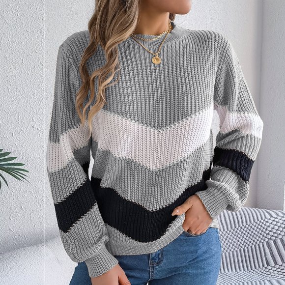 ZMFXJPE Long Sleeve Pullover Shirts for Women Fall Sweatshirt Long Sleeve Fall Shirts for Women Winter Sweatshirt (Gray,XL)