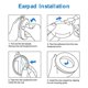 thumbnail image 3 of Almohadillas blandas de repuesto de espuma viscoelástica para auriculares Bose QC2/QC15, 2 uds., 3 of 5