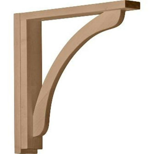 Ekena Millwork BKT02X14X14REAL 2.5 in. W x 14.75 in. D x 14.25 in. H Reece Shelf Bracket, Alder