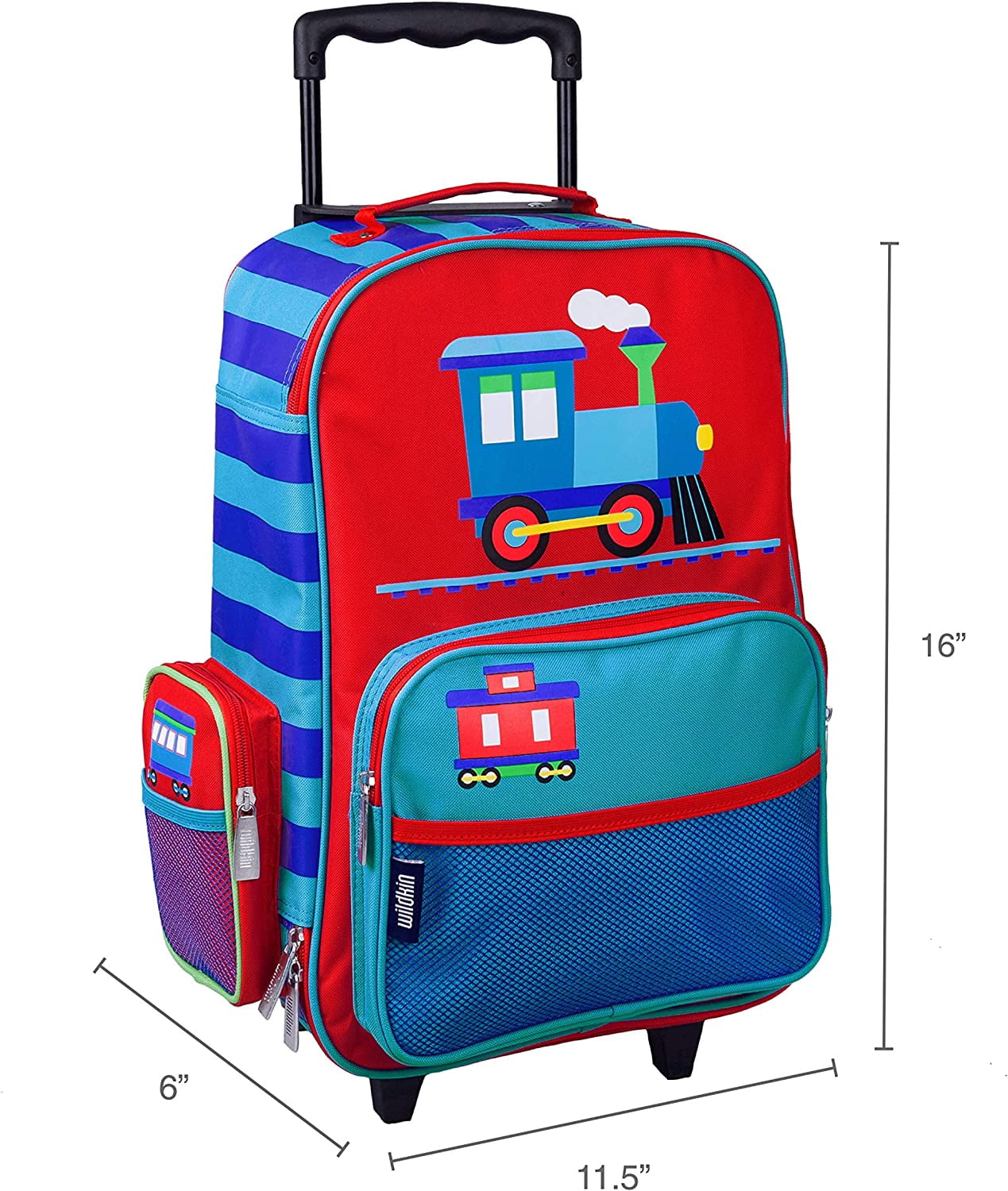 Pink & White Unicorn 12" Backpack & 16" Rolling Suitcase  Kids Luggage Set Back