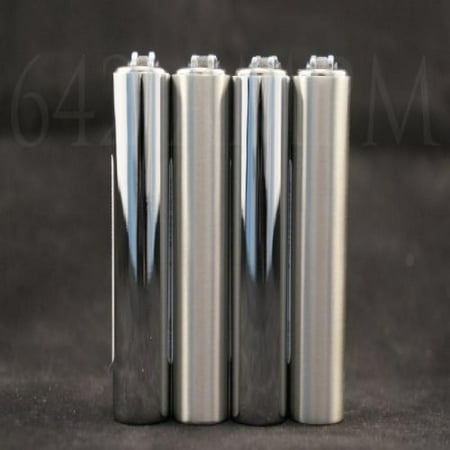 4 New Refillable Mini Original Clipper Lighters with Removable Metallic