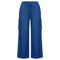 thumbnail image 7 of Axiiglly Women's Pants Casual High Waist Stretchy Pants Solid Color Work Out Trousers Gifts for Women S-2XL, 7 of 7