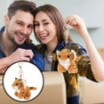 thumbnail image 3 of Plush Tiger Shape Keychain 1 Set Stuffed Tiger Keyring Hanging Decoration Bag Pendant, 3 of 9