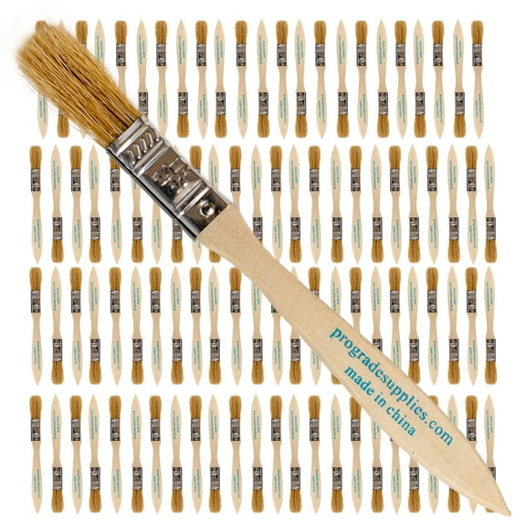 Pro Grade Chip Brush, 0.5 inch Professional Paint Brushes, 96 Pack, Natural China Bristle