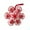 Red, variant on Snowflake Embroidered Wool Christmas Ornament, Mulitcolor - Peru Artisan Fair Trade