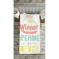 thumbnail image 3 of Ambesonne Saying Quilted Bedspread Set 2 Pcs, Positive Words, Twin Size, Multicolor, 3 of 3