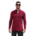 thumbnail image 3 of COOFANDY Men's Sweater Quarter Zip Pullover Casual Knit Cotton Long Sleeve Mock Neck Sweaters for Casual Outings Daily Work Business, 3 of 9