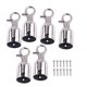 thumbnail image 1 of 6Pcs Silver 28mm Rope Barrier Stopper Cord End Caps Heavy Duty Hanging Hook with Self Closing Clasp, 1 of 5
