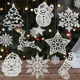 thumbnail image 2 of 20 piezas/juego de adornos colgantes de copos de nieve para árbol de Navidad, decoración navideña 2024 para el hogar, regalos de Navidad, Año Nuevo 2025, 2 of 5