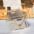 thumbnail image 3 of Mini Portable Camping Grill , Small Assemblable Removable BBQ Grill Tabletop Fire Pit for Camping Patio Outdoor Stainless Steel Camping Grill Folding Barbecue Grills, 3 of 6