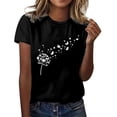 thumbnail image 2 of Dandelion Graphic Tees for Women 2026 Summer Casual Short Sleeve Crewneck Boho T Shirts, 2 of 3