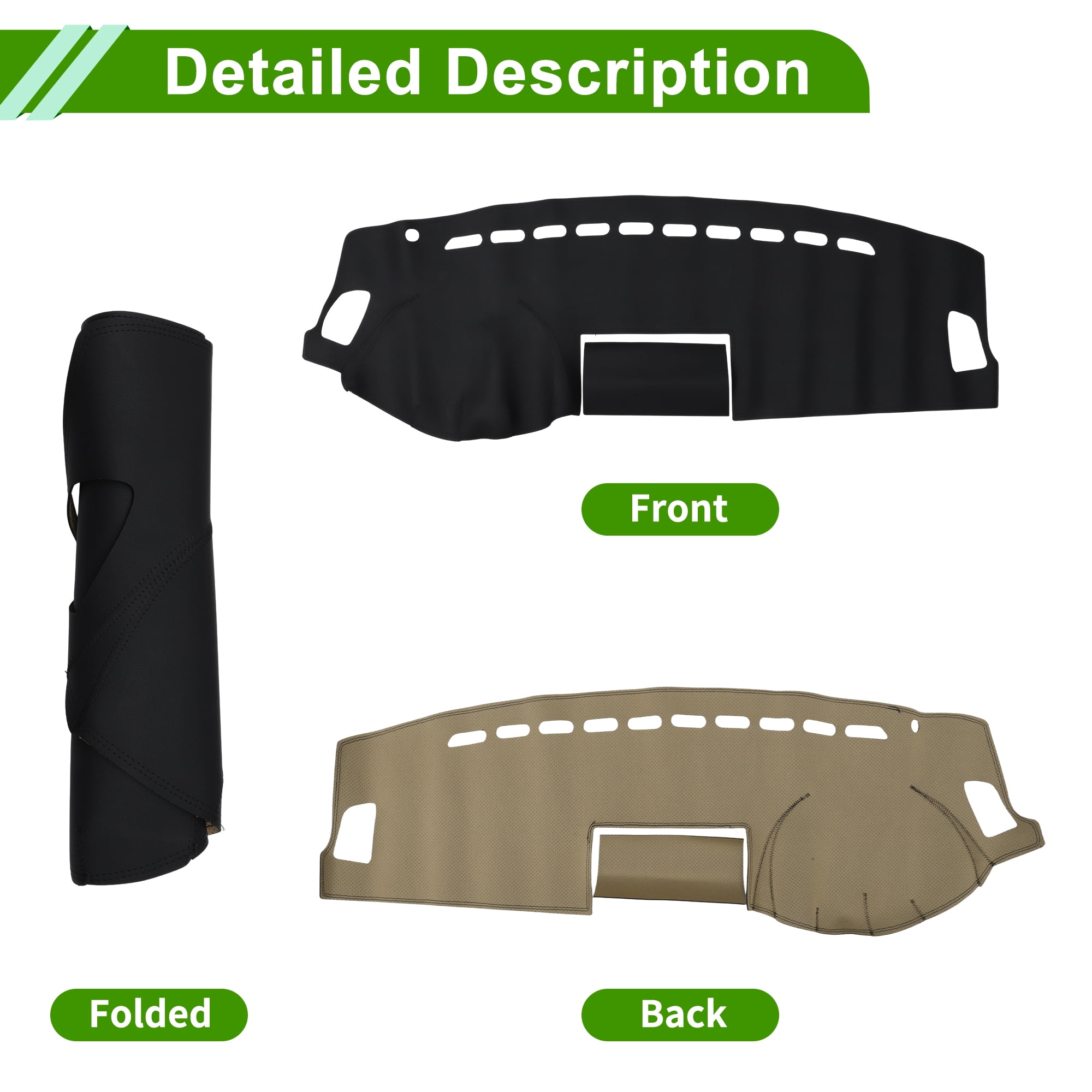 Unique Bargains Dashboard Cover for Mazda 6 2004-2016 without Hud Dash Cover Mat Carpet Center Console Dash Cover Mat Faux Leather Black 1 Pcs