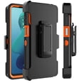 thumbnail image 3 of For Motorola Moto G 5G 2024 6.6" Case,Heavy Duty Rugged Defender Case with [Belt Clip Holster] [Built in Screen Protecotr], Shockproof Full Body Protection Kickstand Cover, Orange, 3 of 9