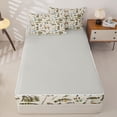 thumbnail image 4 of Homewish Hunting And Fishing Zipper Twin Comforter Sets with Fitted Sheet and 2 Pillowcases,Rustic Farmhouse Lodge Cabin Zipper Bedding Set,Light gray Reversible,4-Piece, 4 of 7