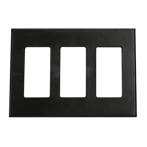 Lightolier Controls FB3SBR Multi 3 Gang Faceplate Wall Plate, Brown