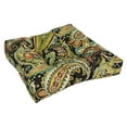 thumbnail image 5 of Blazing Needles Outdoor 19-inch Square Chair Cushion, 19" x 19", Alfinia Fresco Caspian, 5 of 5