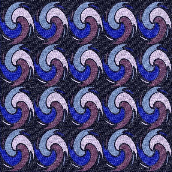 Ahgly Company Indoor Square Patterned Periwinkle Purple Area Rugs, 5' Square