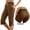 Brown women capri pants with pockets a1, variant on Cagogo Women Capri Pants with Pockets Elastic Waist Casual Loose Summer Lounge Pants Workout Cropped Pants Beach Yoga Travel Trousers, Pink S