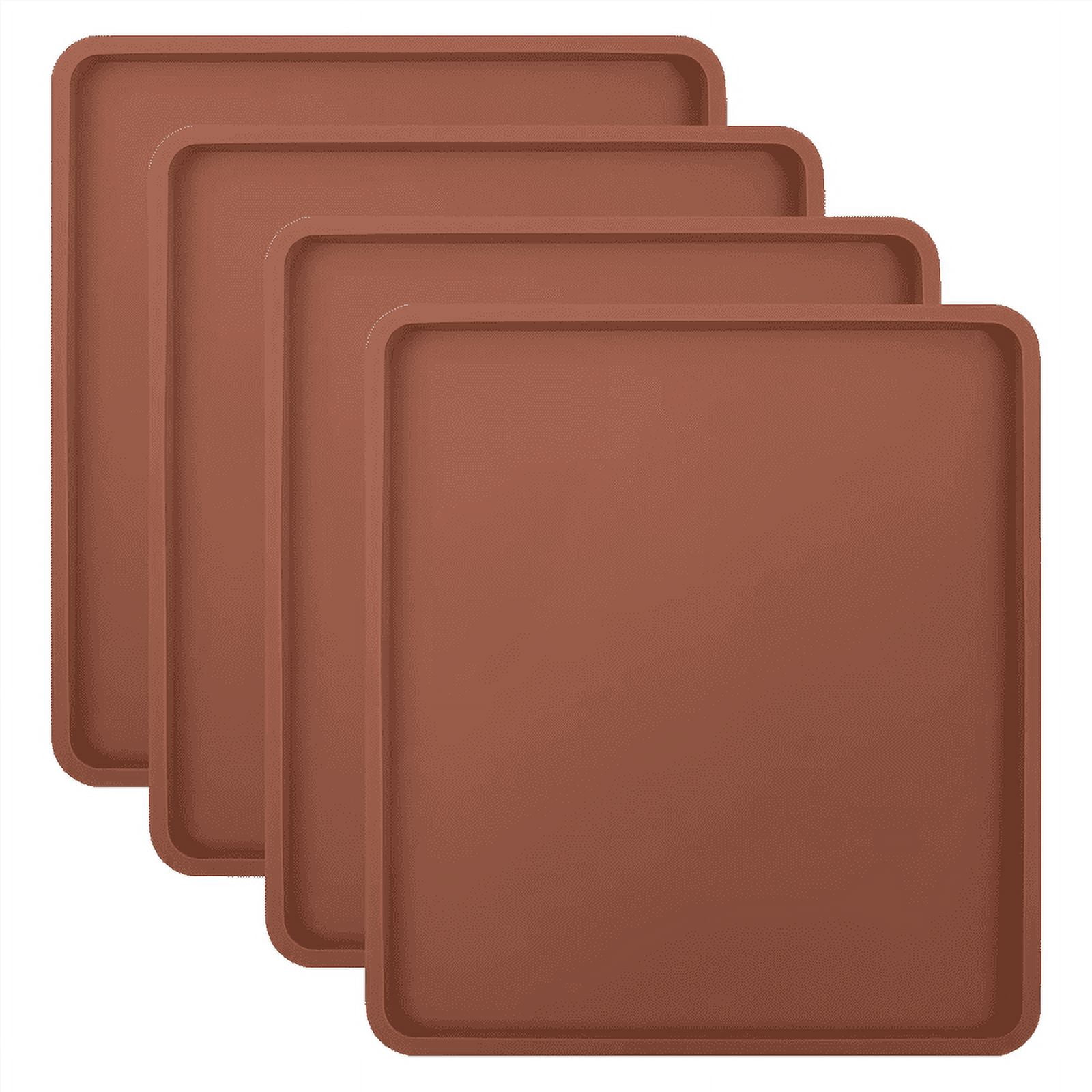 8PCS Silicone Dehydrator Mats with Edge - Silicone Sheets Compatible , Nonstick Silicone Tray Liner, High Temperature