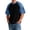 Black, variant on Men's Oversized T-Shirts Relaxed Fit Contrast Denim Sleeve Summer Crewneck Top, Beige L