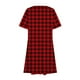 thumbnail image 4 of Vestido de Manga Corta para las Mujeres Casual Impreso Cuello Redondo, Vestido de las Señoras para la Primavera Y el Verano de Uso Diario, 4 of 9