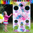 thumbnail image 2 of Juego de lanzamiento bohemio con bolsas de nailon para niños y adultos, decoración para fiesta de cumpleaños con tema de punto rosa de Disney, suministros para Baby Shower, 2 of 4