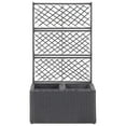 thumbnail image 6 of vidaXL Trellis Raised Bed with 3 Pots Poly Rattan Box Black/Brown Multi Sizes, 6 of 49