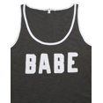 thumbnail image 2 of Junk Food Clothing Womens Black Babe Text Vest (Large), 2 of 2