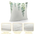 thumbnail image 4 of COMIO  Eucalyptus Leaves Pillow Covers  Green Plants Decorative Throw Pillow Cases Soft  Square Cushion Covers for Sofa Couch Car Bedroom Home Decor, 4 of 5
