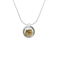 thumbnail image 2 of Delight Jewelry Goldtone Snake Wrapped Around Spinner Gymnastics Ring Charm Necklace, 18", 2 of 4