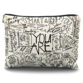 thumbnail image 1 of Bolsa de maquillaje Likjad de lona inspiradora para niñas adolescentes y mujeres, 1 of 4