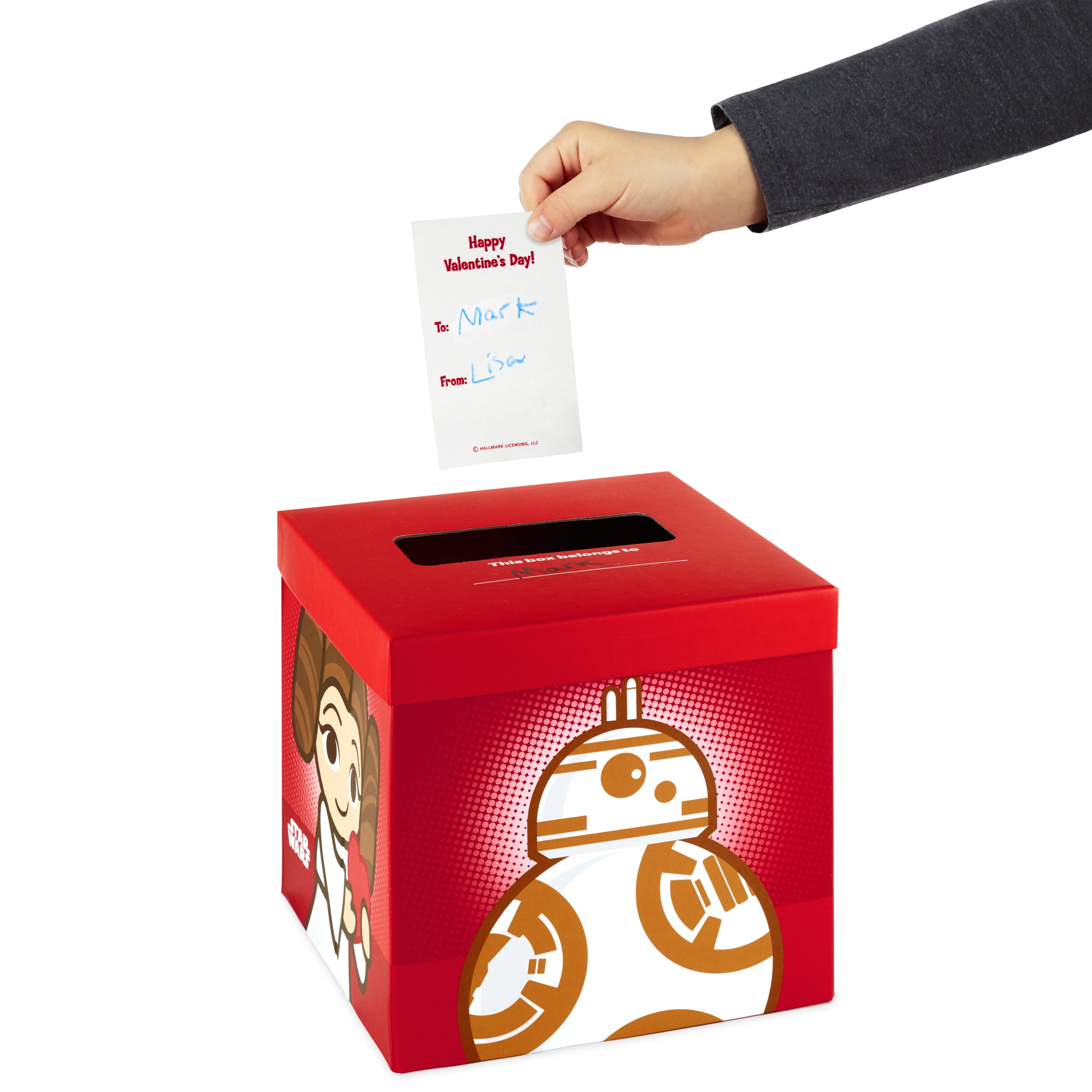 Star Wars Tin Box Mailbox with 24 Valentine Stickers NEW 