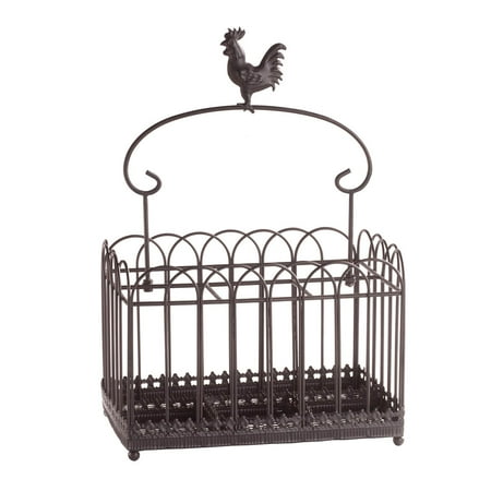 - Rooster Metal Flatware Caddie