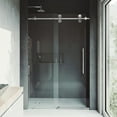 thumbnail image 2 of VIGO Elan 68 to 72 in. W x 74 in. H Frameless Sliding Shower Door in Chrome with 3/8 in. (10 mm) Clear Glass, 2 of 15