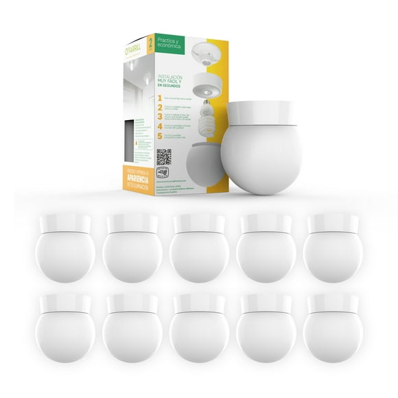 10 Pack Lámpara Esférica 15cm Diámetro Tipo Pantalla Cubre foco y Cubre socket OFARRILL MODELOS LUCEFACIL LAMPARA MODELO LUCEFACIL LF02T ESFERICO TIPO PANTALLA