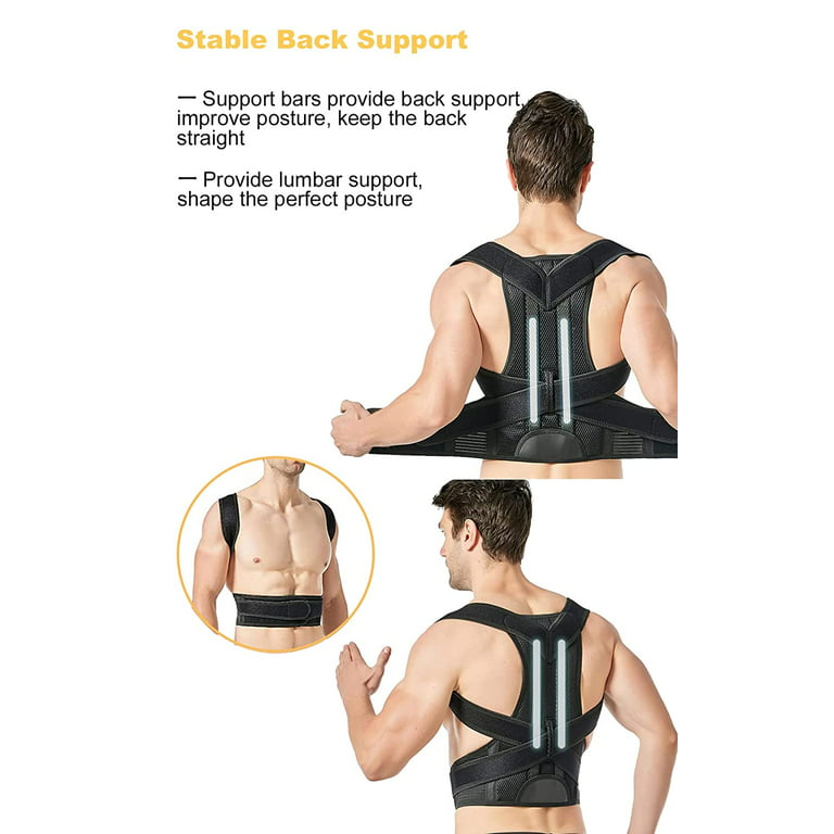 Thoracic Back Brace Posture Corrector- Magnetic Lumbar Back Support  Belt-Back Pain Relief, Improve Thoracic Kyphosis, for Lower and Upper Back  Pain
