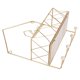 thumbnail image 3 of Estante de almacenamiento de estilo nórdico, estante geométrico de hierro forjado montado en la pared sin perforaciones con gancho de madera, 3 of 8