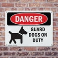 thumbnail image 4 of (2 Pack) Guard Dogs On Duty OSHA Danger Sign 18 Inch X 12 Inch Indoor / Outdoor Rust-Free Aluminum Metal Signs for Workplace, Workshop, and Construction Site, Made in the USA, 4 of 8