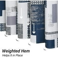 thumbnail image 3 of Masculine Shower Curtains for Bathroom Blue and Grey Shower Curtain Set Modern Geometric Shower Curtain for Mens Bathroom Decor Waterproof Waffle Weave Fabric Shower Curtain for Hotel Bathtub 72x72, 3 of 6