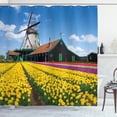 thumbnail image 1 of Ambesonne Windmill Shower Curtain, Dutch Tulips Country, 69"Wx84"L, Multicolor, 1 of 3